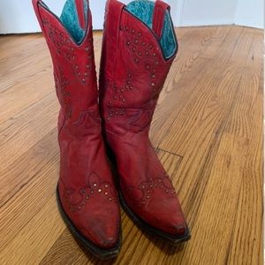 Corral Handcrafted Boots, Size 9, work once